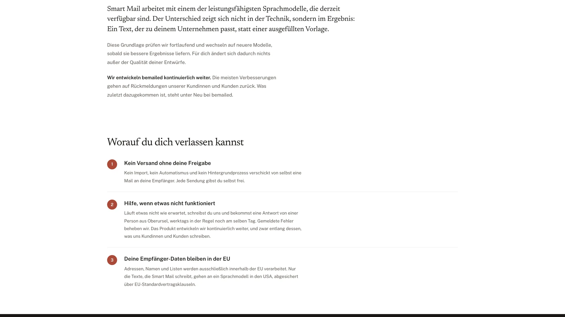 Worauf man sich verlassen kann