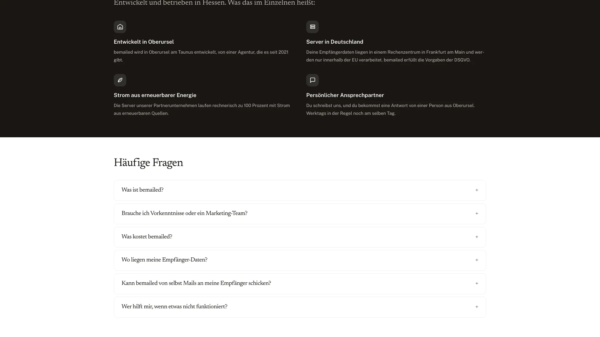 Haeufige Fragen