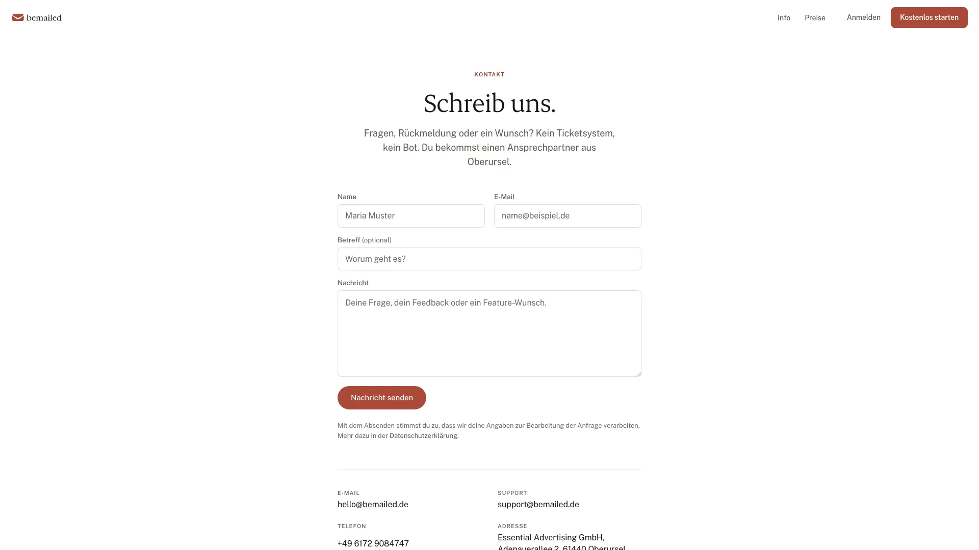 Eine Person aus Oberursel antwortet