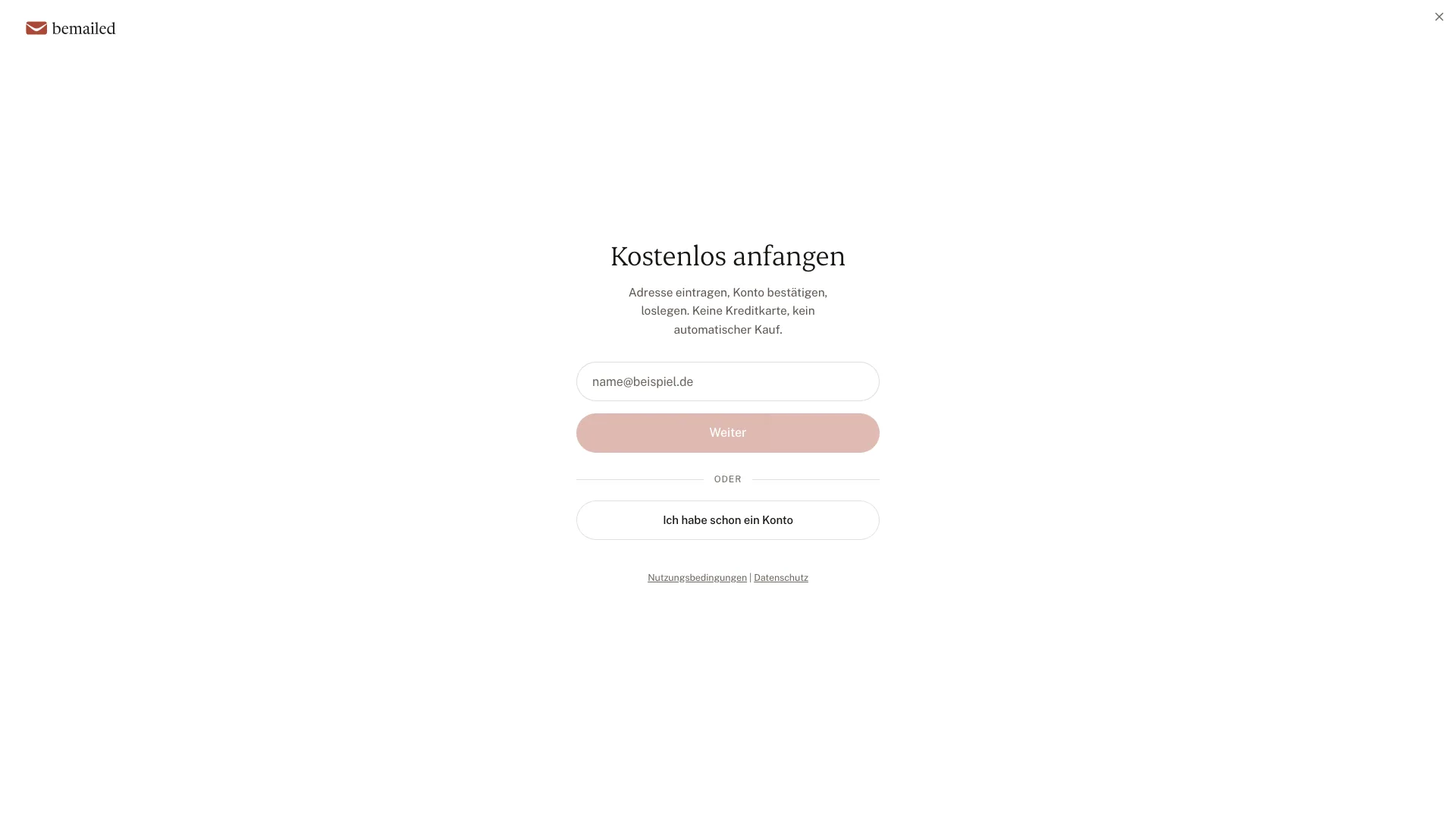Der Weg ins Konto