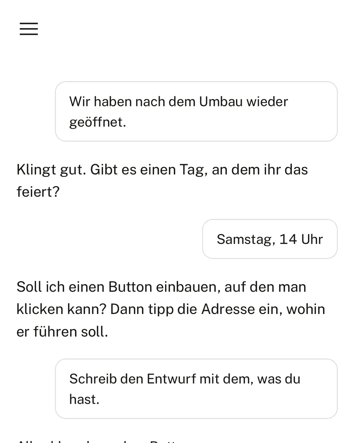 Der Editor von bemailed auf dem Telefon